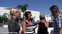 porn hot group sex with 3 horny cougar milfs porn