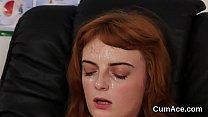 porn резвая персик получает камшот на ее лицо поедая весь эякулят porn