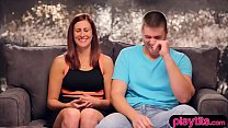 porn wife agrees to try threesome sex with hubby and another girl porn