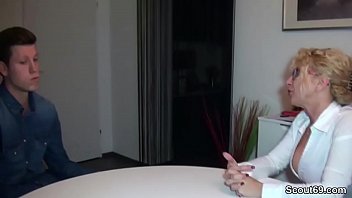 porn leone horny mom helps young boy with his first fuck porn