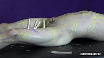 porn fryzury badboybondage boy writhes while dried wax is scraped off him with spatula porn