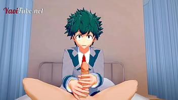 porn dor boku no hero yaoi deku bakugou first time in the infirmary handjob and anal with cum inside porn