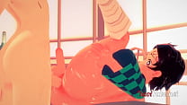 porn buskand kimetsu no yaiba yaoi hentai 3d tanjiro is fucked by inosuke on the table porn