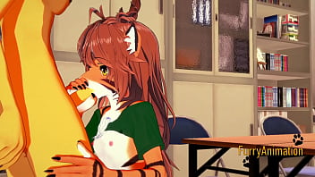 porn furry futanari hentai 3d dog futanari and tiger girl blowjob and fucked with creampie anime manga japanese yiff porn