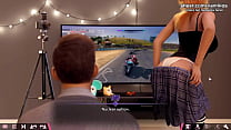 porn двойное домашнее задание возбужденная юная блондинка пытается отвлечь парня от игр показывая свою большую горячую porn