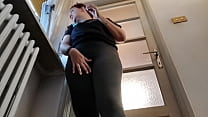 porn great pee outside the bathroom of a shop as soon as i finish shopping i wet all my pants porn