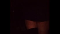 porn leone with a miniskirt touching a cock in booths porn