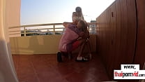 porn любительская рыжая тайская тинка черри трахается с большим членом на балконе porn