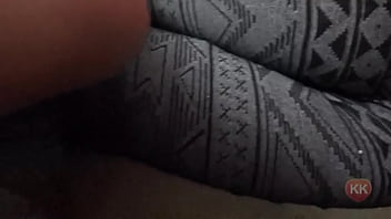 porn cumshot on her yoga booty porn