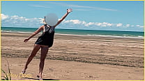 porn video wife plays football nude at public clothed beach porn
