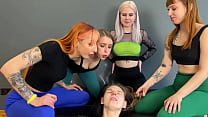 porn жестокая лесбийская оргия с плевками четыре госпожи плюнули рабыне в лицо и рот porn