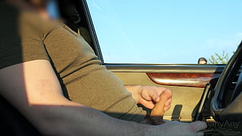 porn stranger caught me jerking off in a car in a public park and gave me an incredible blowjob porn
